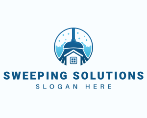 Cleaning Broom Sweep logo design