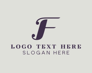 Stylish Brand Letter F logo