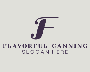 Stylish Brand Letter F logo design