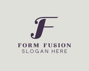 Stylish Brand Letter F logo design