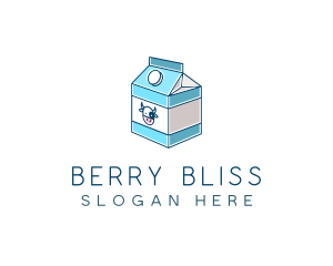 Cow Milk Carton Box logo design