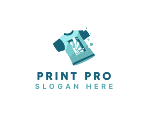 Shirt Paint Print logo design