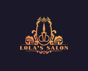 Ornamental Salon Hairdresser logo design