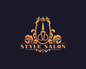 Ornamental Salon Hairdresser logo design