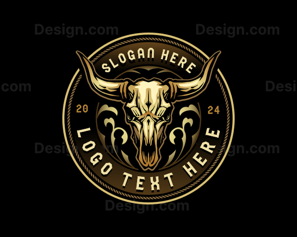 Bull Skull Head Logo