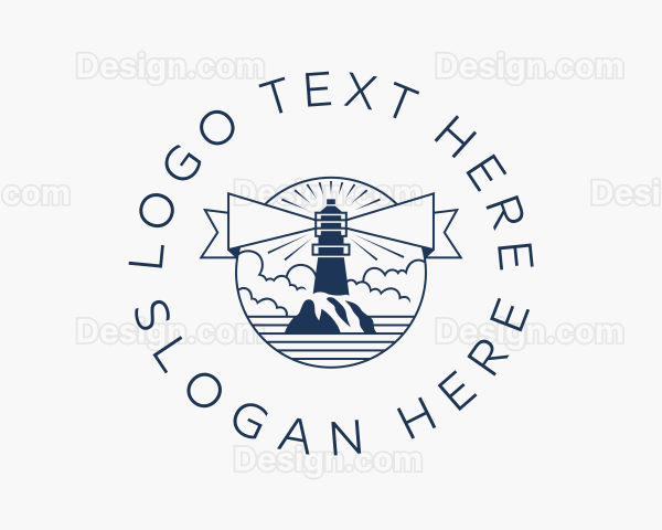 Nautical Lighthouse Landmark Logo