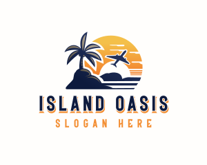 Island Sunset Travel logo design