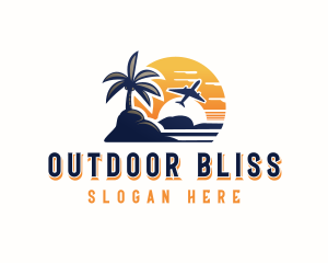 Island Sunset Travel logo design