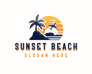 Island Sunset Travel logo design