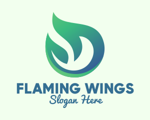 Green Eco Flame logo design