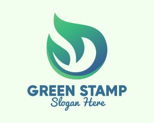 Green Eco Flame logo design