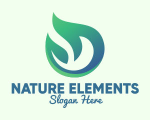 Green Eco Flame logo design