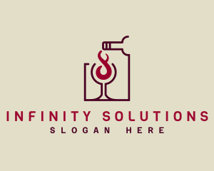 Infinity Wine Drink logo design