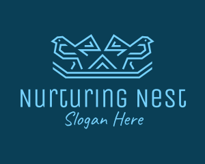 Blue Birds Nest logo design