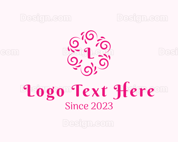 Feminine Swirl Pattern Decoration Logo