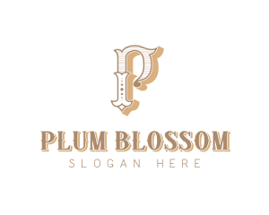 Elegant Boutique Letter P logo design