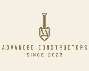 Construction Shovel Letter A logo design