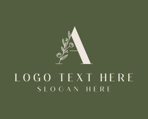 Aesthetic Floral Letter A logo