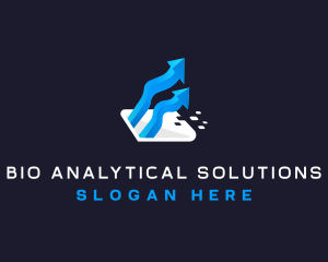 Arrow Chart Analytics logo design