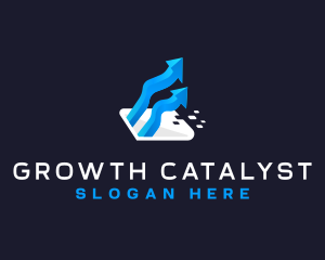 Arrow Chart Analytics logo design