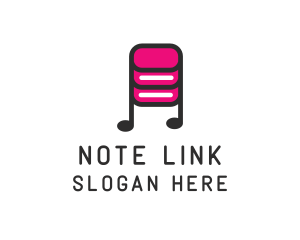 Digital Music Note logo design