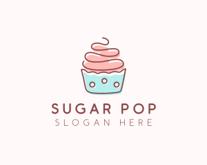 Dainty Cupcake Dessert logo design