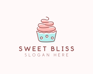 Dainty Cupcake Dessert logo design