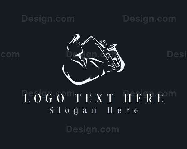 Jazz Saxophone Musician Logo