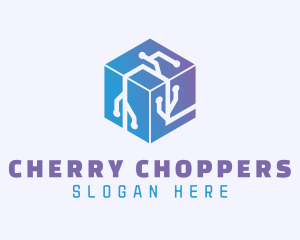 Generic Cube Circuitry logo design