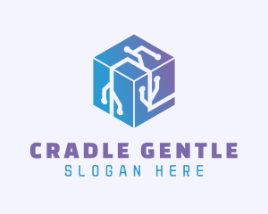 Generic Cube Circuitry logo design