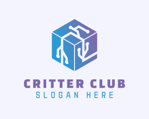 Generic Cube Circuitry logo design