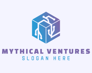 Generic Cube Circuitry logo design