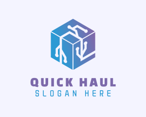 Generic Cube Circuitry logo design