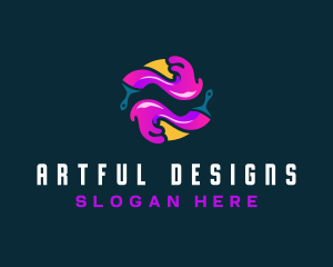 Paint Art Interior Design logo design