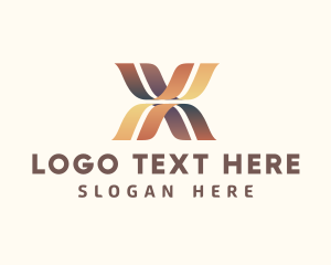 Elegant Ribbon Letter X logo design