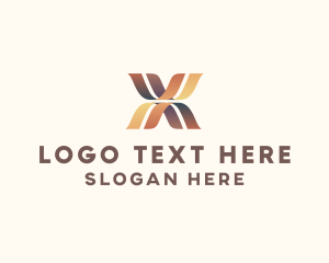 Elegant Ribbon Letter X logo