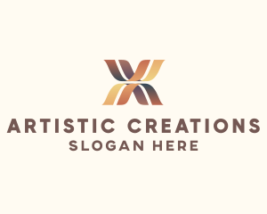 Elegant Ribbon Letter X logo design