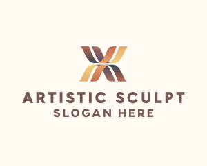 Elegant Ribbon Letter X logo design