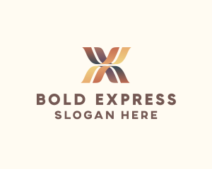 Elegant Ribbon Letter X logo design