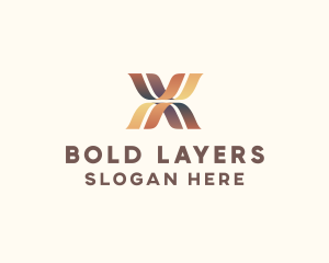 Elegant Ribbon Letter X logo design