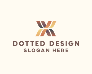 Elegant Ribbon Letter X logo design