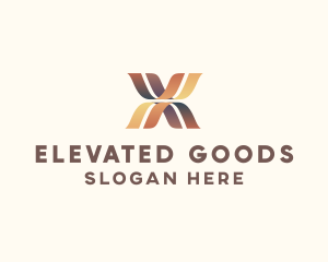 Elegant Ribbon Letter X logo design