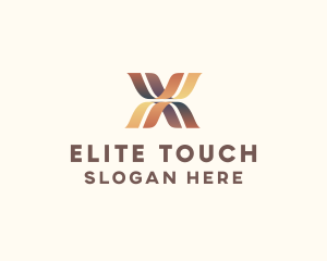 Elegant Ribbon Letter X logo design