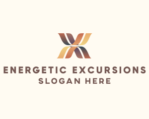 Elegant Ribbon Letter X logo design