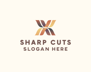 Elegant Ribbon Letter X logo design