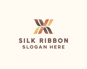 Elegant Ribbon Letter X logo design