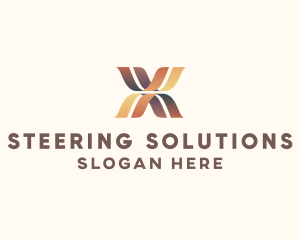 Elegant Ribbon Letter X logo design