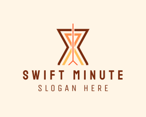 Modern Sand Hourglass logo