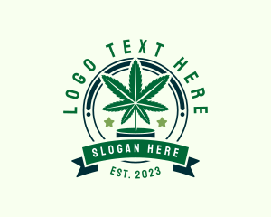 Marijuana Leaf Plant logo