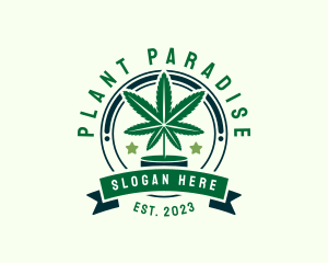 Marijuana Leaf Plant logo design